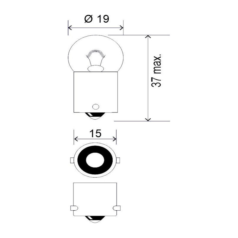 R10W 12V 10W BA15s R10WSLA