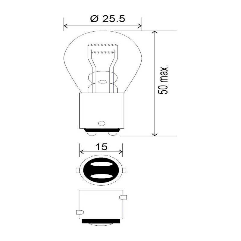 P21/5W 12V 21/5W BAY15d +50% light P215WSLY